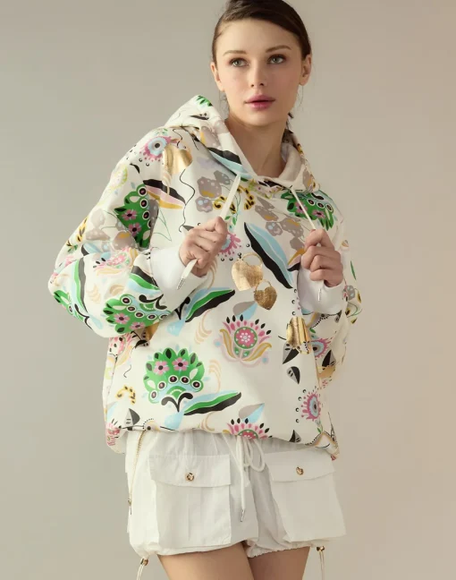 Cynthia Rowley Gilded Garden Sweatshirt WHTML Clearance