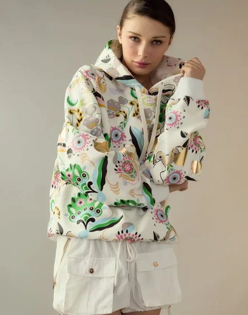 Cynthia Rowley Gilded Garden Sweatshirt WHTML Clearance