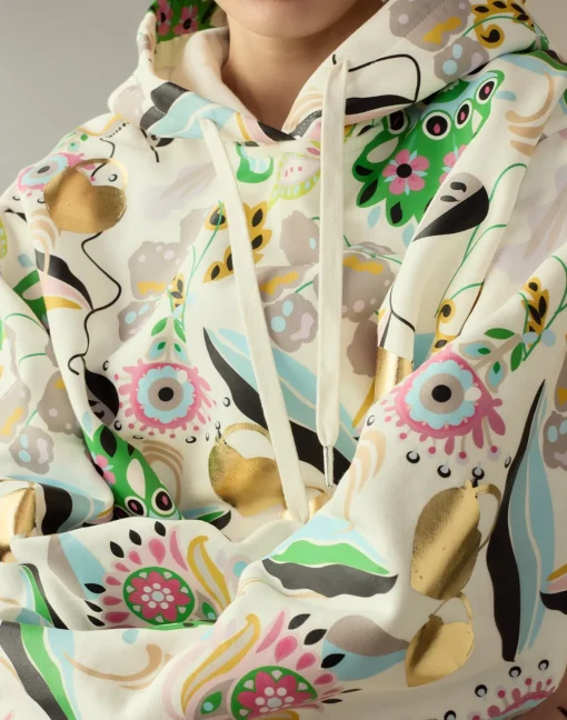 Cynthia Rowley Gilded Garden Sweatshirt WHTML Clearance