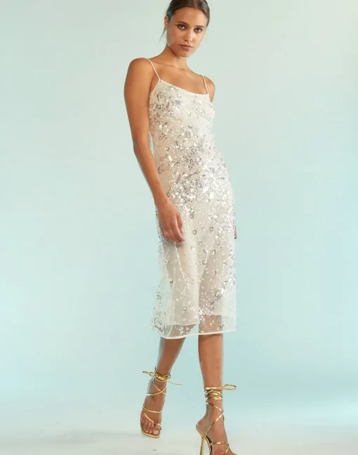 Cynthia Rowley Gisele Beaded Dress White Discount