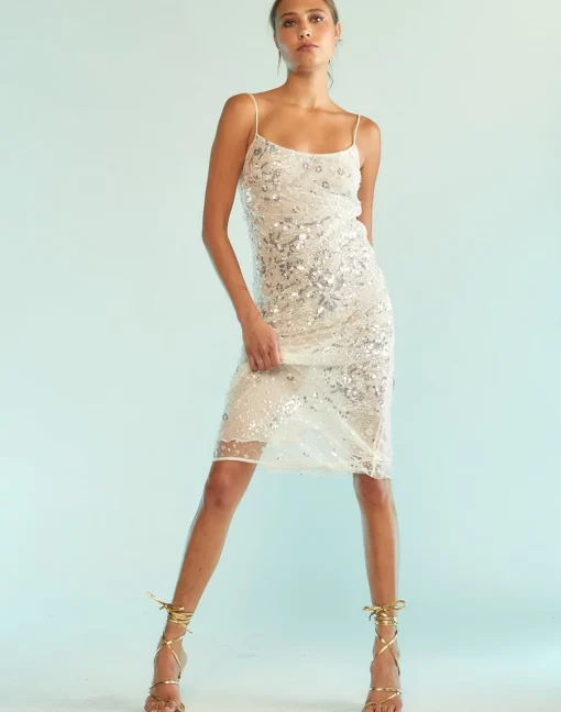 Cynthia Rowley Gisele Beaded Dress White Discount