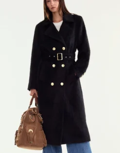 Cynthia Rowley Heritage Double Breasted Coat BLACK Fashion