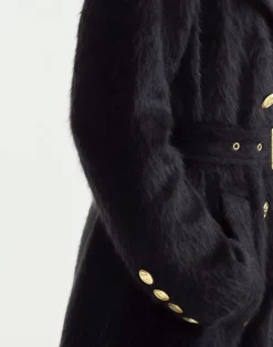 Cynthia Rowley Heritage Double Breasted Coat BLACK Fashion