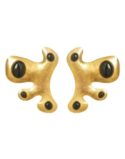 Cynthia Rowley Hidden Gem Earrings BLACK New