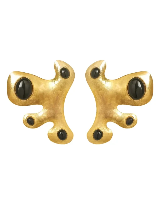 Cynthia Rowley Hidden Gem Earrings BLACK New