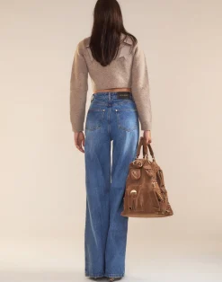 Cynthia Rowley Ivy Cropped Wool Cardigan CAMEL Clearance