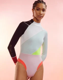 Cynthia Rowley Janet Colorblock High Cut Wetsuit BLPKM Best