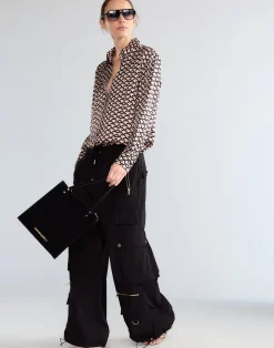 Cynthia Rowley Kim Cargo Pant BLACK Fashion