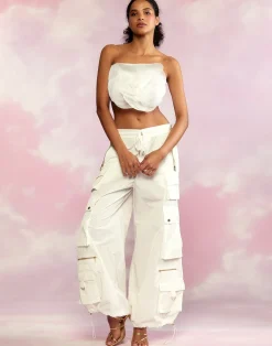 Cynthia Rowley Kim Cargo Pant White Online