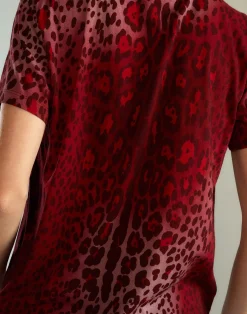 Cynthia Rowley Leopard Relax Tee REDLEO Sale