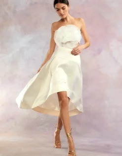 Cynthia Rowley Livia Satin Skirt White Sale