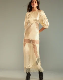 Cynthia Rowley Lure Lace Dress IVORY New