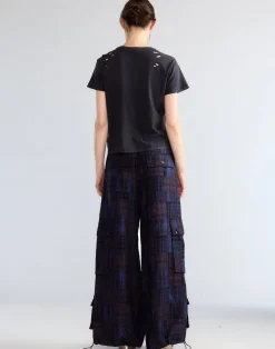 Cynthia Rowley Madrid Madras Cargo Pants NVMT New