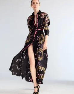 Cynthia Rowley Marseille Shirt Dress BLKGD Hot