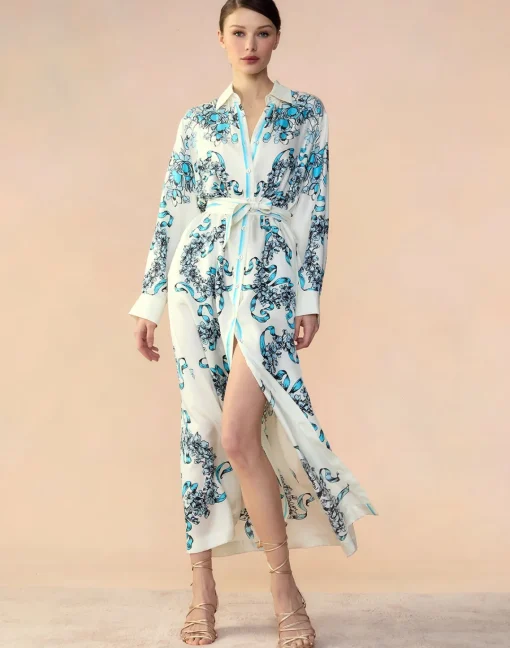 Cynthia Rowley Marseille Shirt Dress WTBLU Outlet