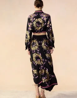 Cynthia Rowley Marseille Skirt BLKGD Fashion