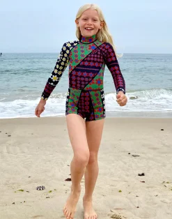 Cynthia Rowley Mia Daisy Patchwork Kids Wetsuit DSBMT Clearance