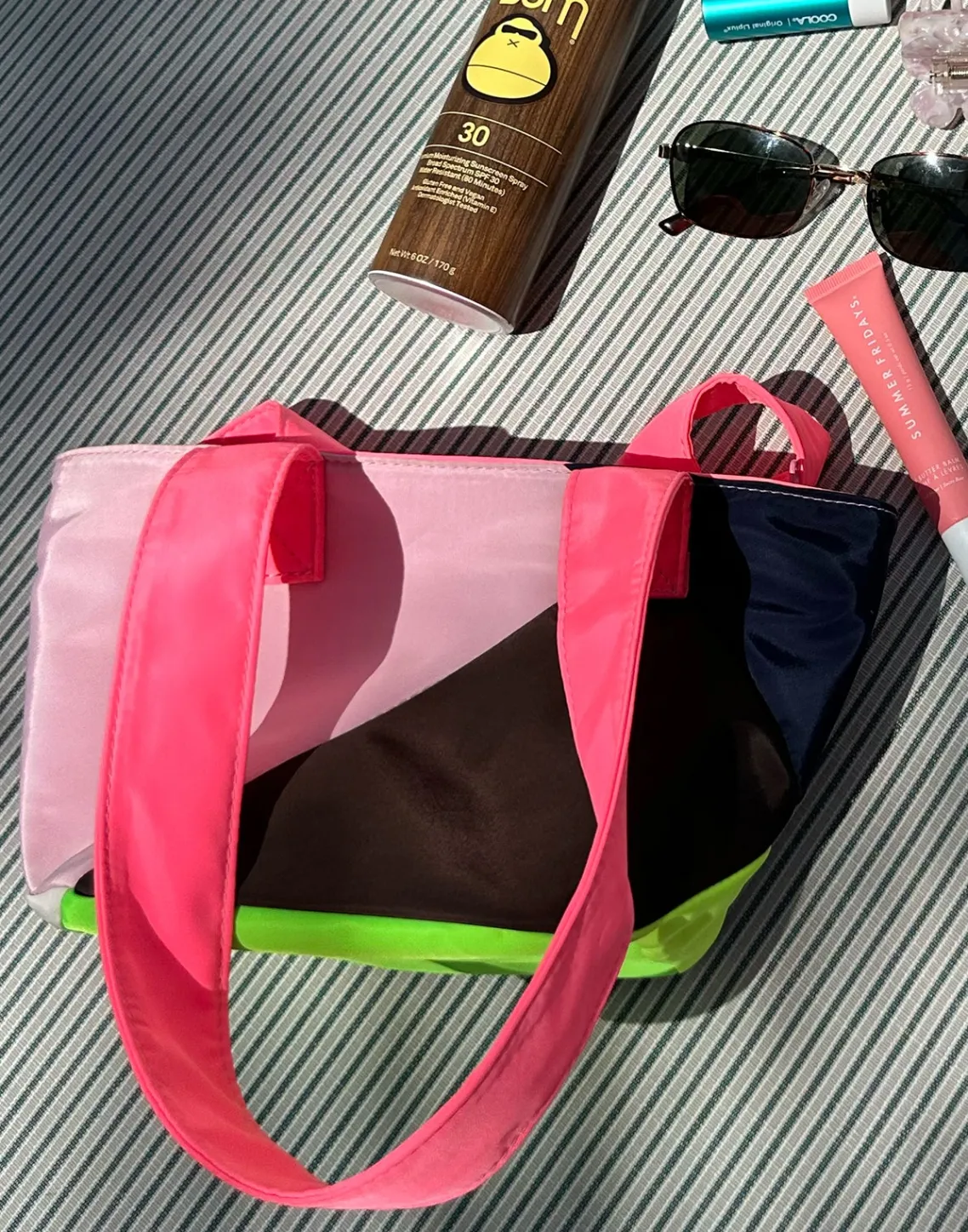 Cynthia Rowley Mini Colorblock Nylon Tote MULTI Discount