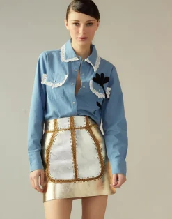 Cynthia Rowley Not My First Rodeo Shirt BLUCHM Sale