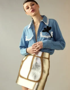 Cynthia Rowley Not My First Rodeo Shirt BLUCHM Sale