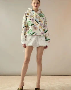 Cynthia Rowley Nylon Cargo Shorts White Clearance