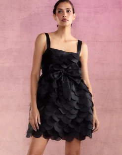 Cynthia Rowley Organza Bow Ribbon Tie BLACK Hot