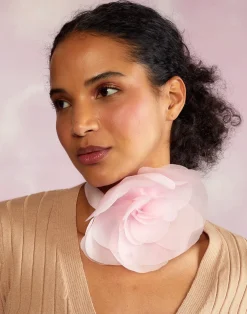 Cynthia Rowley Organza Flower Ties LTPNK Discount