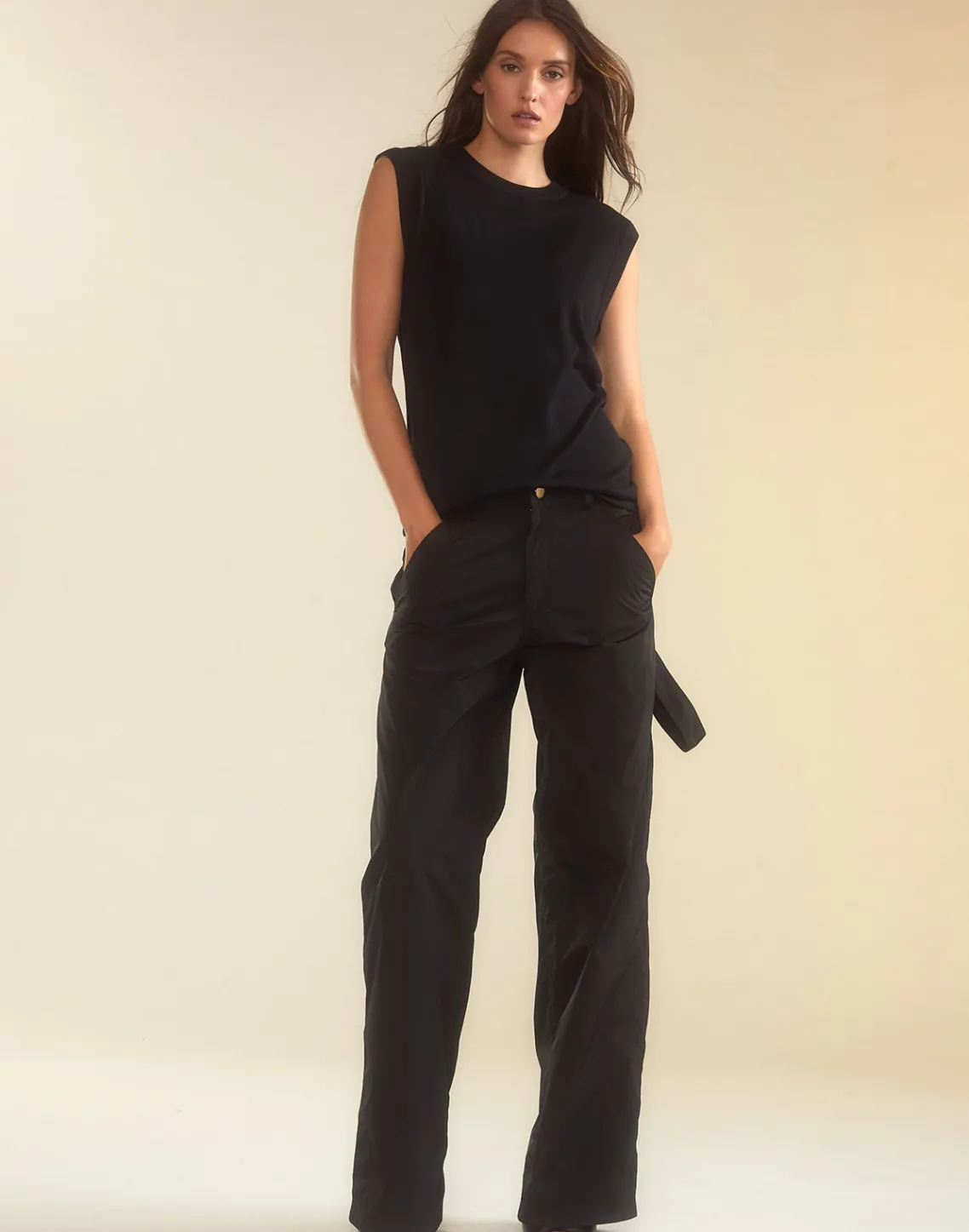 Cynthia Rowley Paige Painter Pant BLACK Fashion