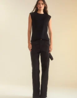 Cynthia Rowley Paige Painter Pant BLACK Fashion