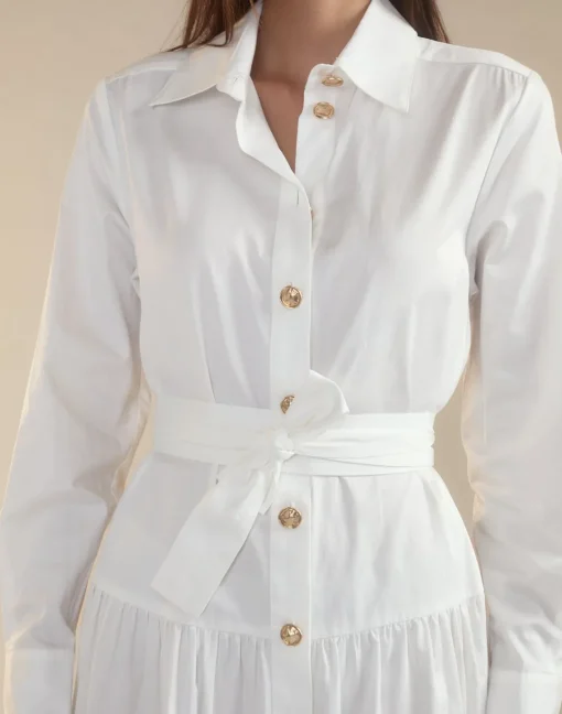 Cynthia Rowley Perennial Shirt Dress White Outlet