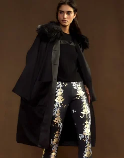 Cynthia Rowley Polished Coat BLACK Clearance