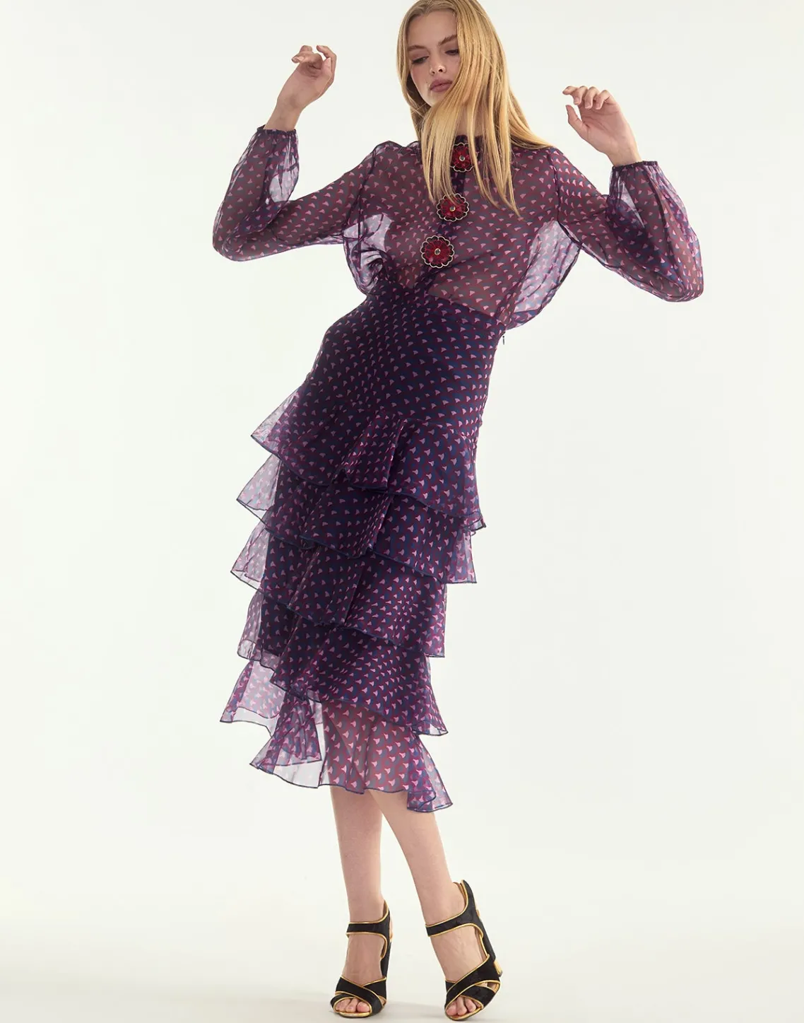 Cynthia Rowley Prim Silk Organza Skirt RDNVY Clearance