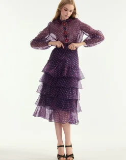 Cynthia Rowley Prim Silk Organza Skirt RDNVY Clearance