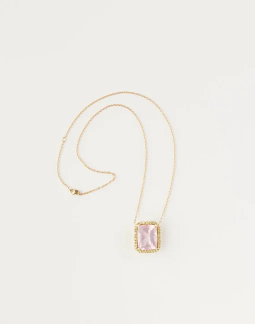 Cynthia Rowley Rose Quartz and Peridot Pendant New