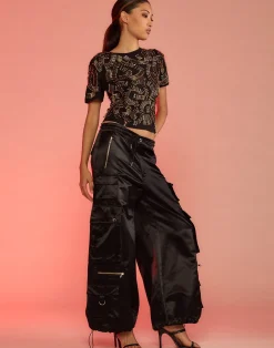 Cynthia Rowley Safety First Tee BLACK New