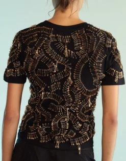 Cynthia Rowley Safety First Tee BLACK New