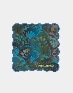 Cynthia Rowley Scallop Embroidered Edge Cocktail Napkin GRNMA Sale