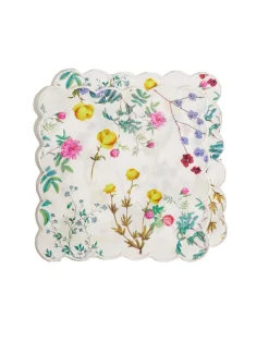 Cynthia Rowley Scallop Embroidered Edge Cocktail Napkin WHTFL Discount