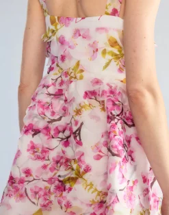 Cynthia Rowley Scalloped Petal Midi Dress WHTMT Best