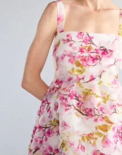 Cynthia Rowley Scalloped Petal Midi Dress WHTMT Best