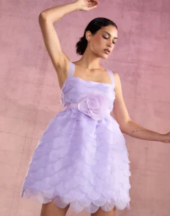 Cynthia Rowley Scalloped Petal Mini Dress LVNDR Hot