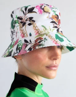 Cynthia Rowley Secret Garden Bucket Hat WHTMT Outlet