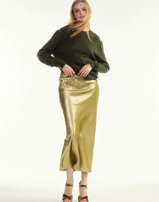Cynthia Rowley Shimmering Siren Skirt GREEN Discount
