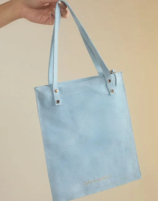 Cynthia Rowley Sleek Suede Tote BLUE Best