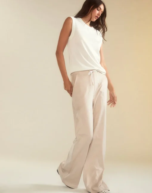 Cynthia Rowley Sleek Ultrasuede Lounge Pant STONE Online