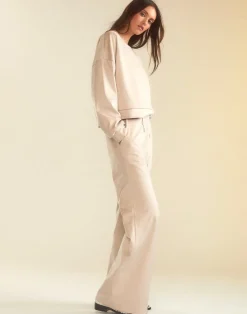Cynthia Rowley Sleek Ultrasuede Lounge Pant STONE Online