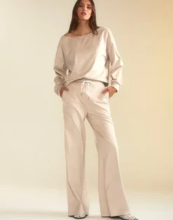 Cynthia Rowley Sleek Ultrasuede Pullover STONE Online