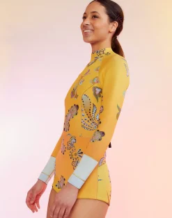 Cynthia Rowley Sunrise Paisley Wetsuit GLDPSL Best