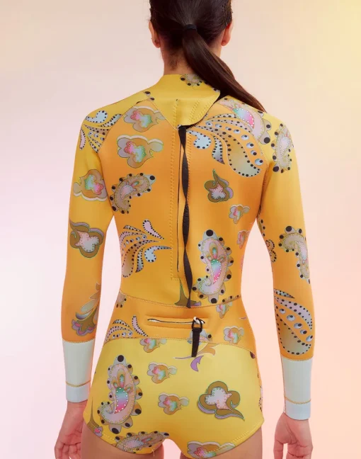 Cynthia Rowley Sunrise Paisley Wetsuit GLDPSL Best