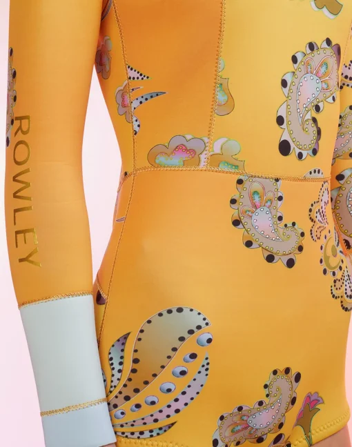 Cynthia Rowley Sunrise Paisley Wetsuit GLDPSL Best